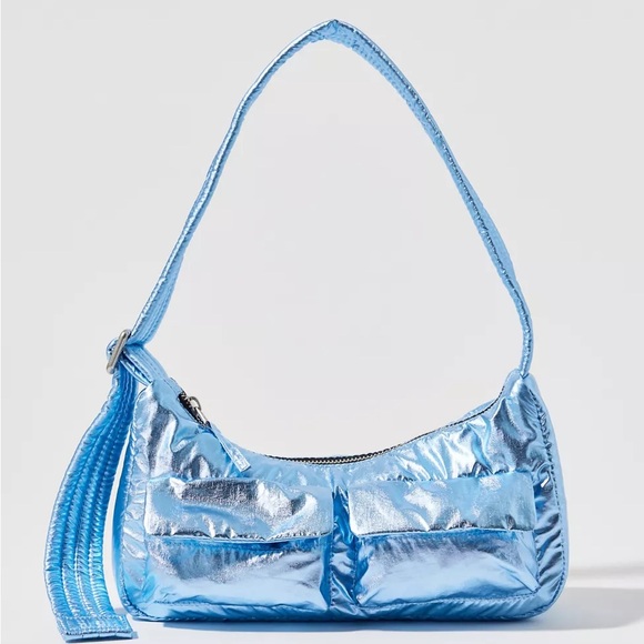 NWT BAGGU UO Exclusive Metallic Cargo Shoulder Bag - Picture 1 of 13